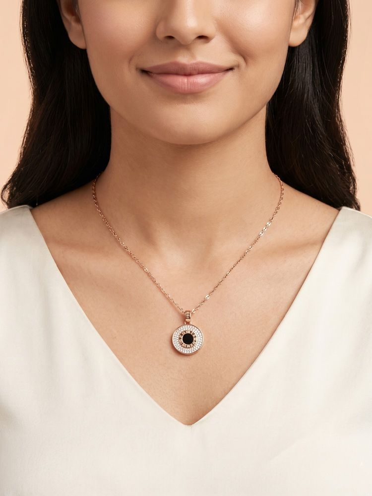 925 SILLER 925 Pure Silver White Roman Halo Necklace-picture-32