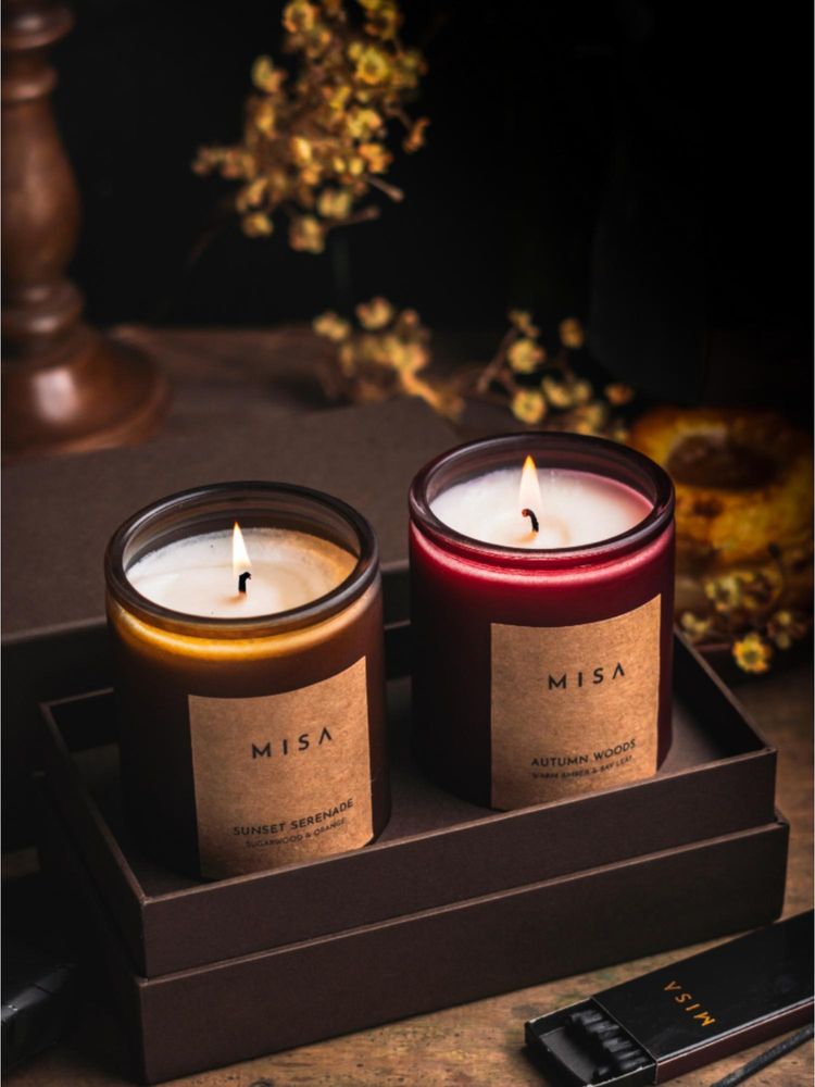 MISA Glade Candle Set (2 candles - Sunset Serenade + Autumn Woods (310 g each)