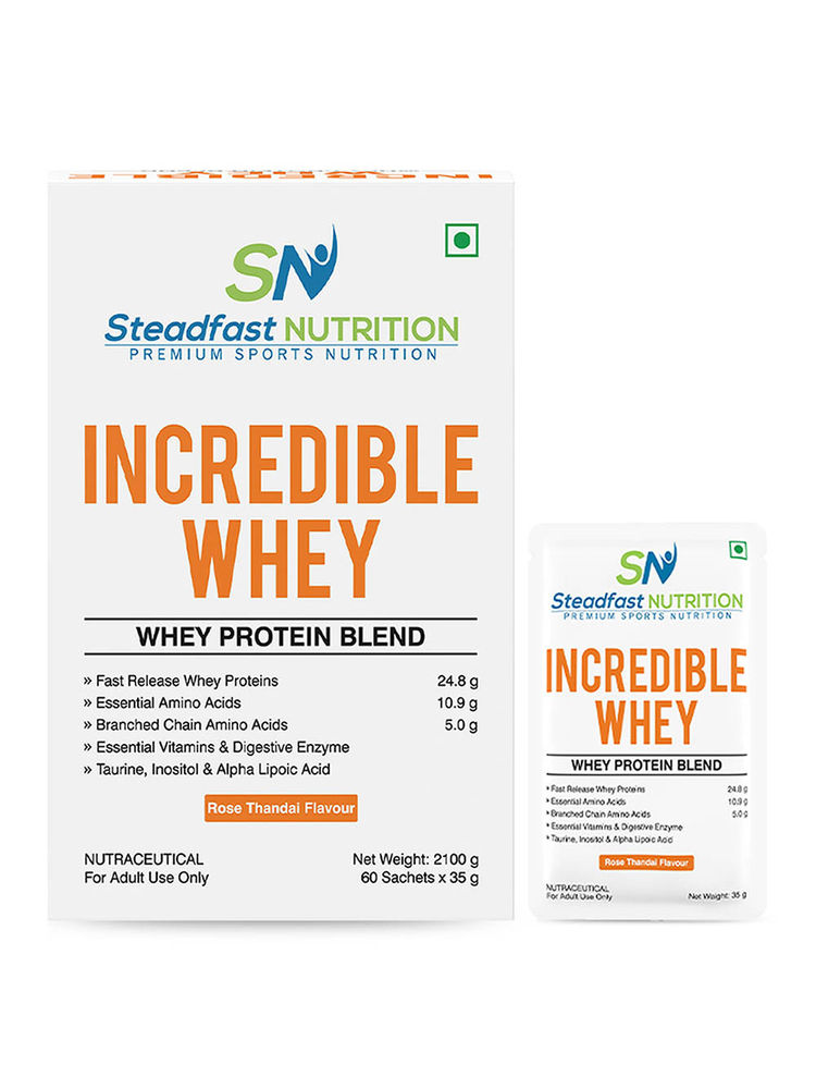 Steadfast NUTRITION Incredible Whey Protein Blend For An Incredible You Rose Thandai 60 Sachets-picture-20