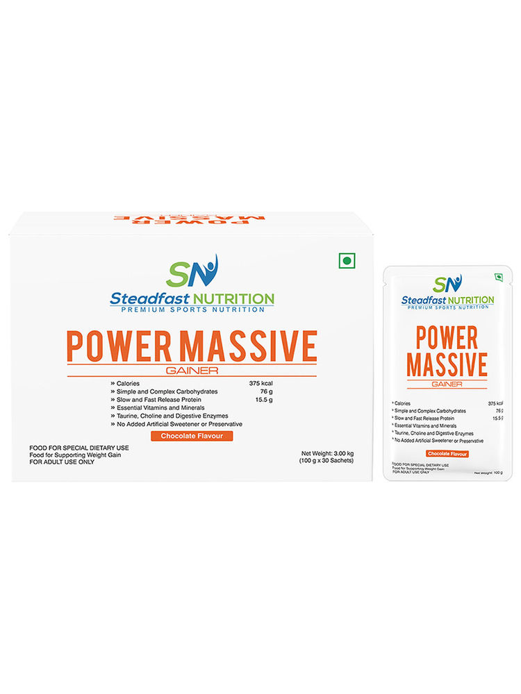 Steadfast NUTRITION Power Massive Gainer The Ultimate Mass Gain Formula Chocolate Flavour