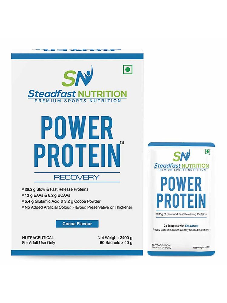 Steadfast NUTRITION Power Protein Glutamine And Essential Amino Acids Natural Cocoa Flavour-image-4