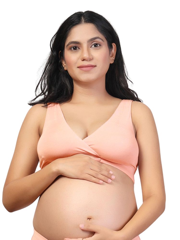 Zelena Maternity Padded Nursing Bra - Paper Peach-picture-15