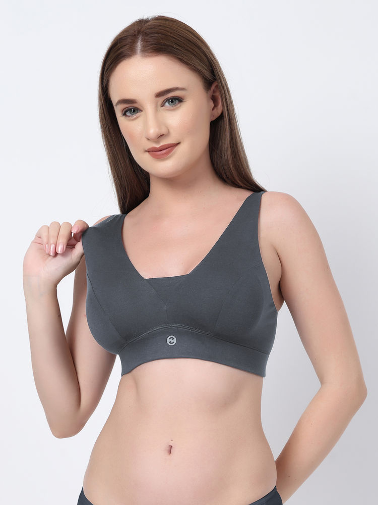 Zelena Modal Maternity Nursing Bra - Steel Grey-picture-12