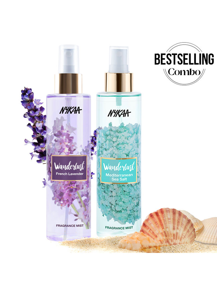 Wanderlust Floral & Fresh Body Mist Combo - Lavender & Mediterranean Sea Salt