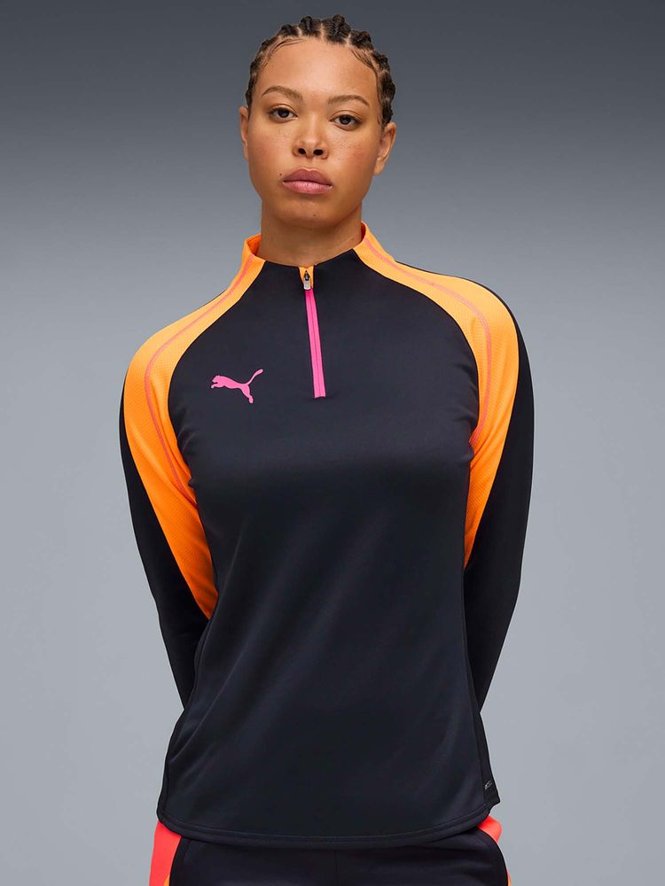 Puma Navy Blue Individual Blaze Women's 1/4 Zipper Football T-Shirt-picture-23