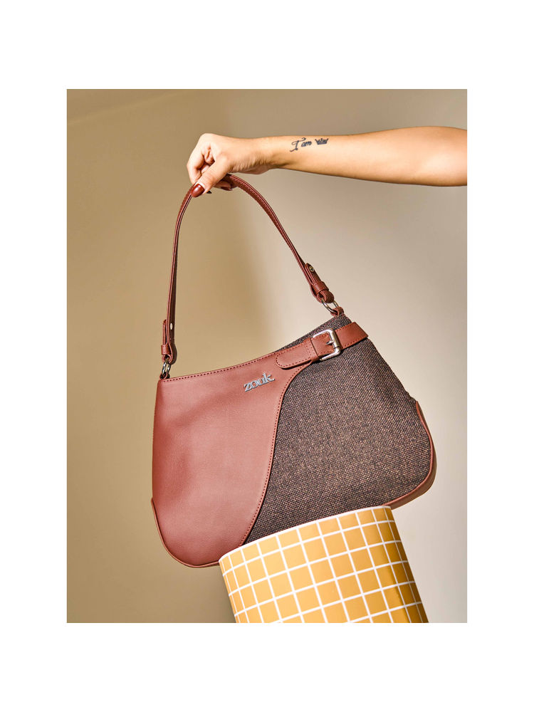 Zouk Women Brown Bristel Ira Handbag-picture-34