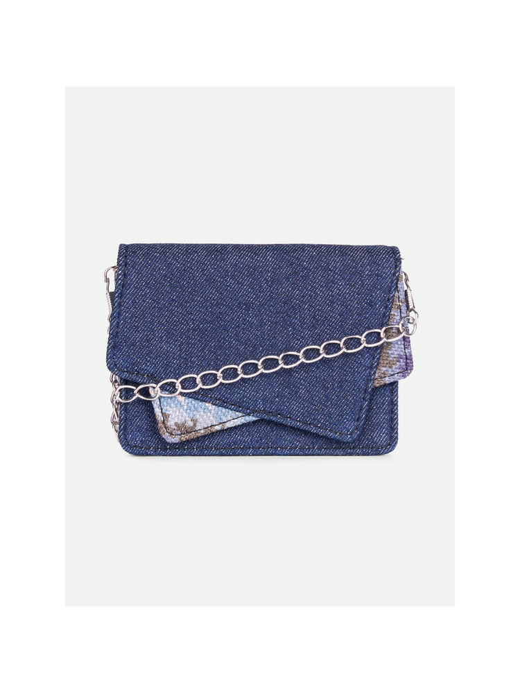 Zouk Women Blue Bombay Houndstooth Tovi Mini Sling Bag-picture-26