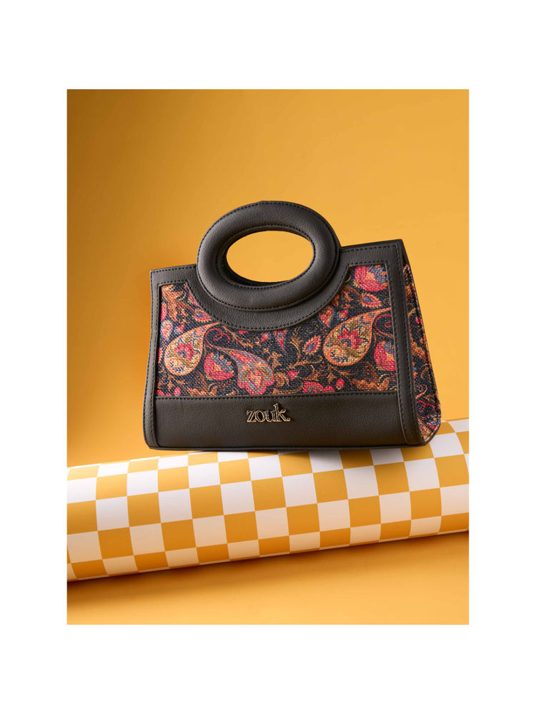 Zouk Women Multi-Color Zoe Nicobar Coral Sling Bag-picture-19