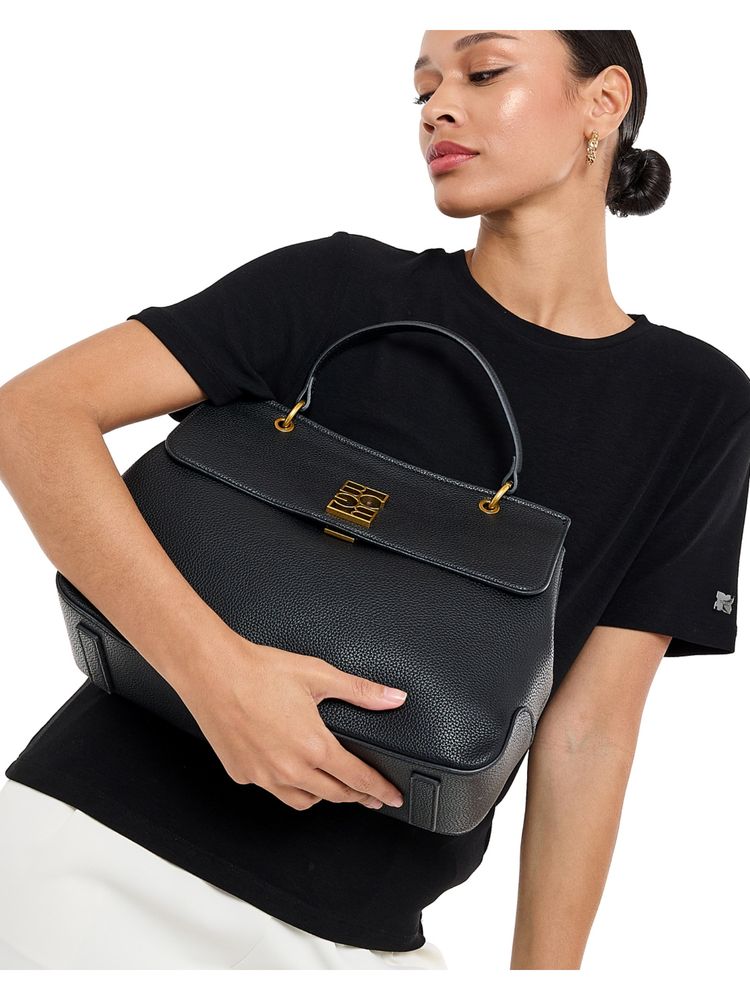 BCBG Black Top Handle Handbag and Detachable Strap-picture-11