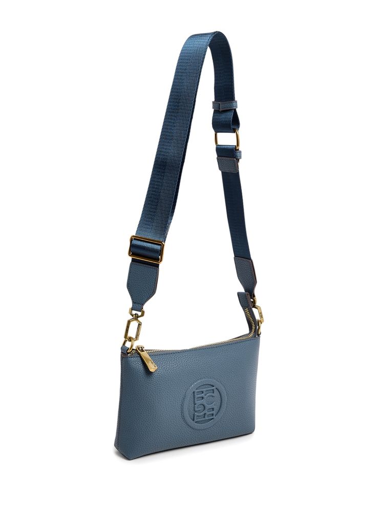 BCBG Blue Crossbody Bag with Logo Detail-image-26