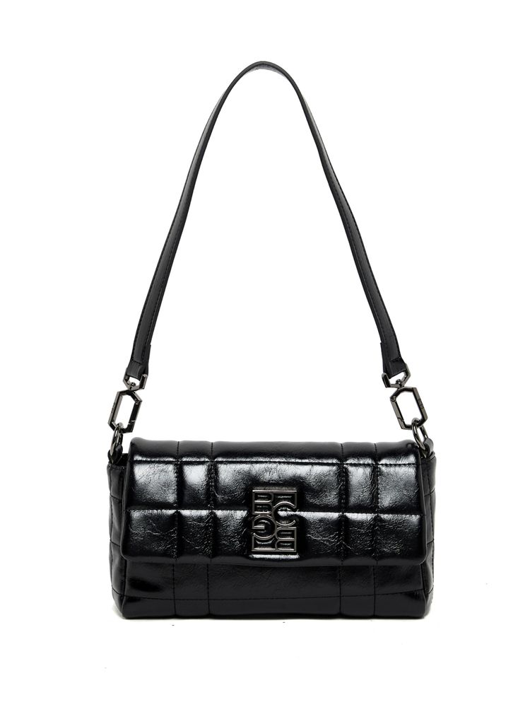 BCBG Black Logo Detail Shoulder Bag and Detachable Strap-picture-16