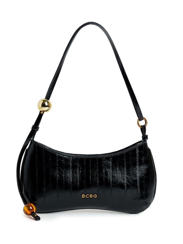 BCBG Black Logo Detail Shoulder Bag-picture-28