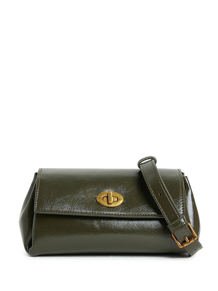 BCBG Green Twisted Lock Crossbody Bag with Logo-picture-24