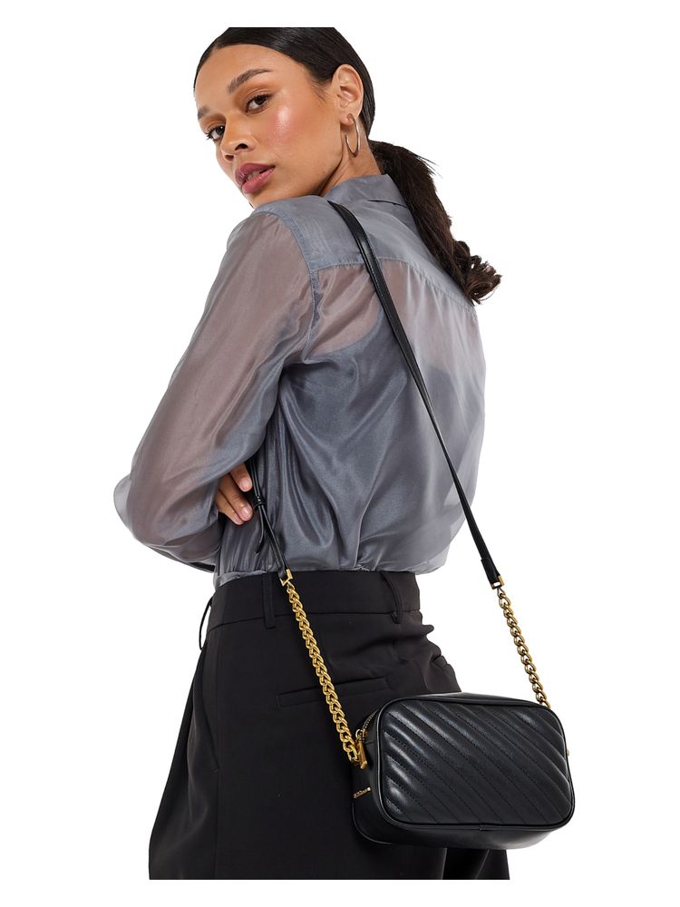 BCBG Black Quilted Crossbody Bag-picture-17