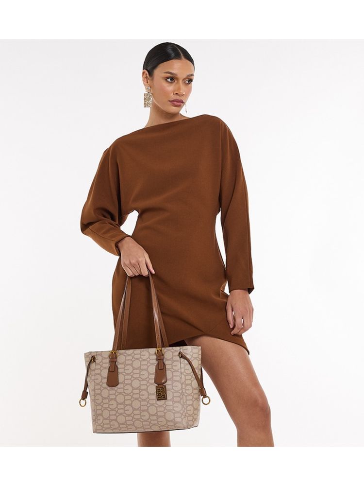 BCBG Beige Monogram Tote Bag-picture-11