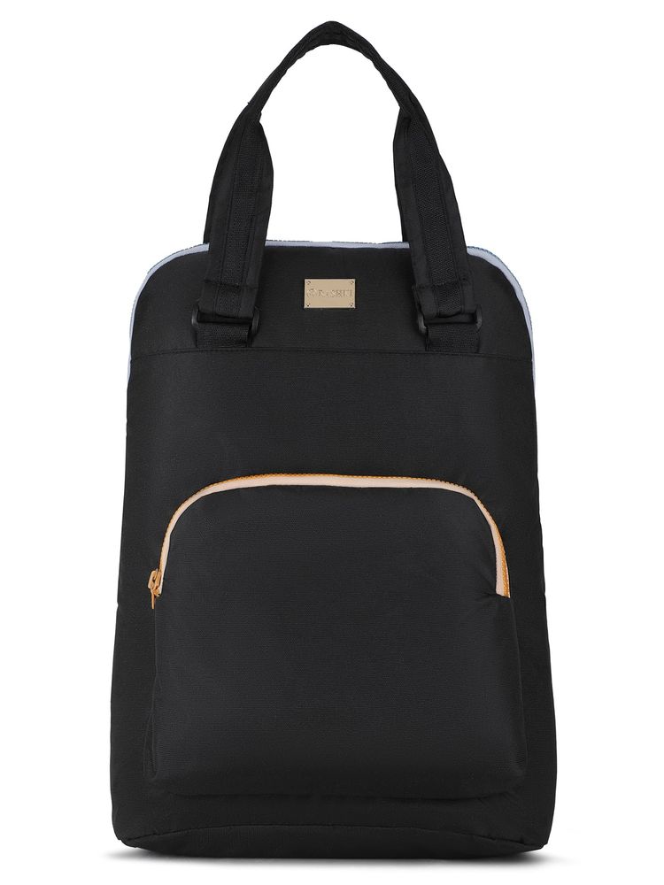 RASHKI Unisex Leo Black Solid-Plain Backpacks-picture-14
