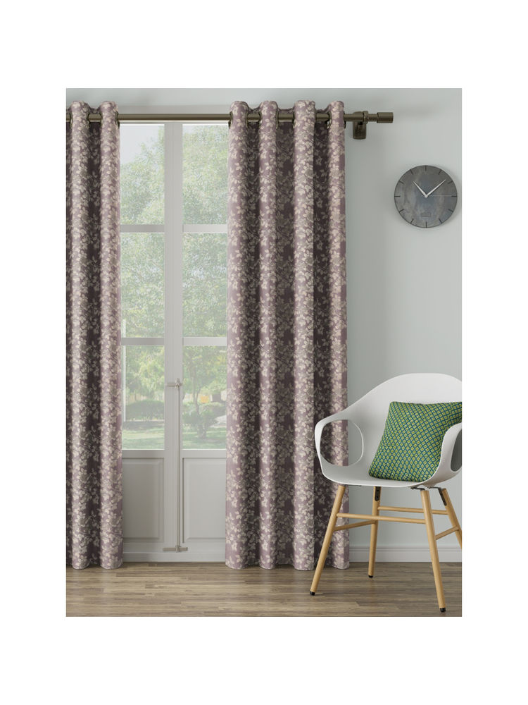 DDecor Live Beautiful Pack Of One 7 Feet Ready Made Curtain (Purple)