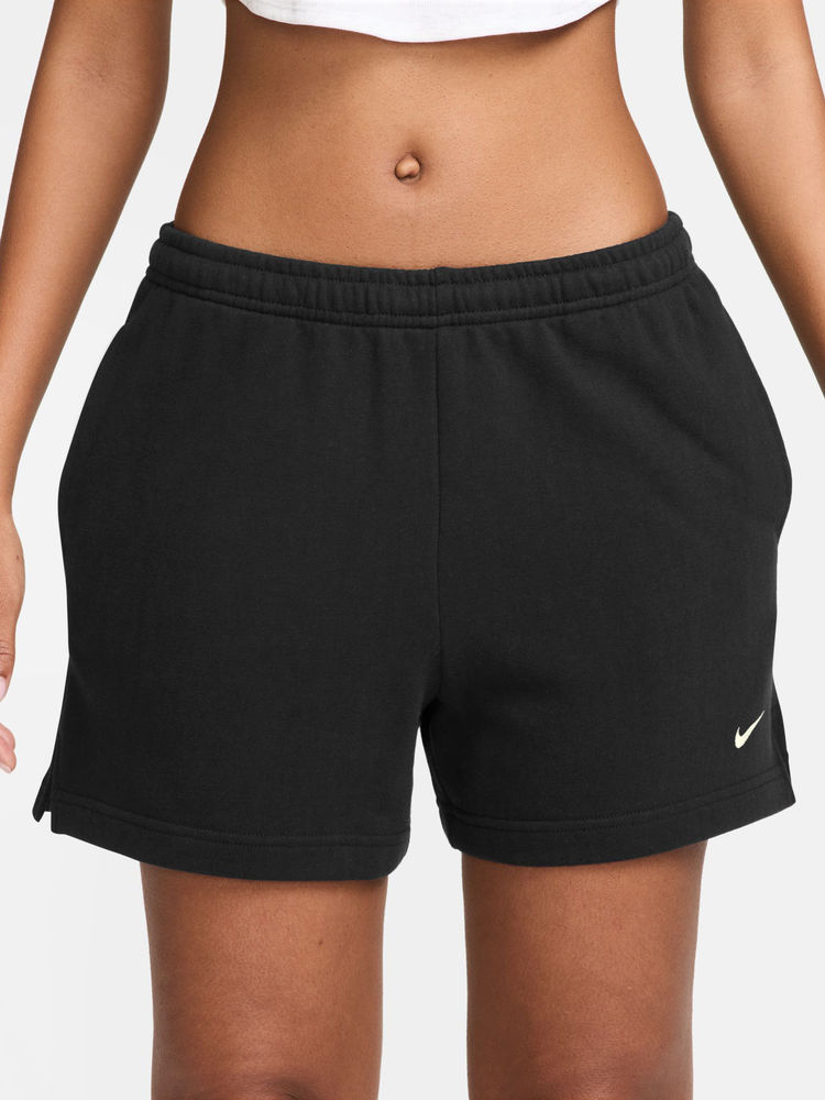 Nike Black Solid Sportswear Studio Fleece Women Shorts - IM8541-001-image-21