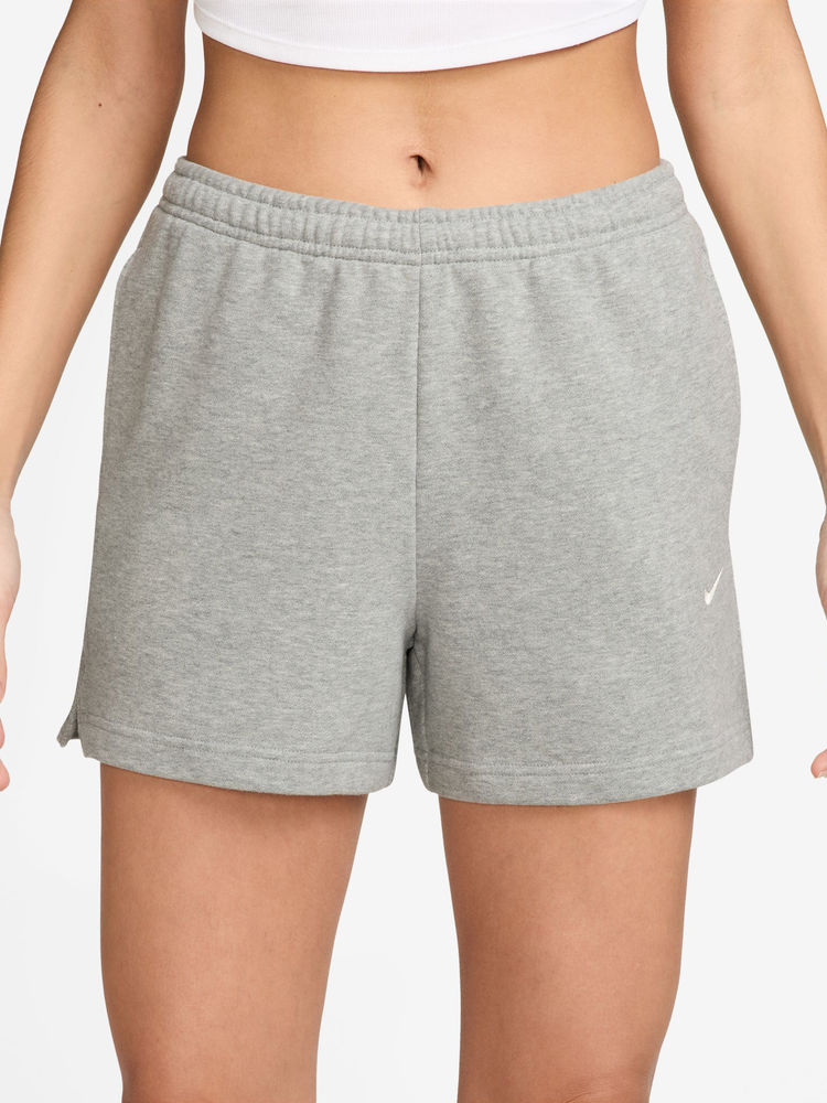 Nike Grey Solid Sportswear Studio Fleece Women Shorts - IM8541-063-image-41