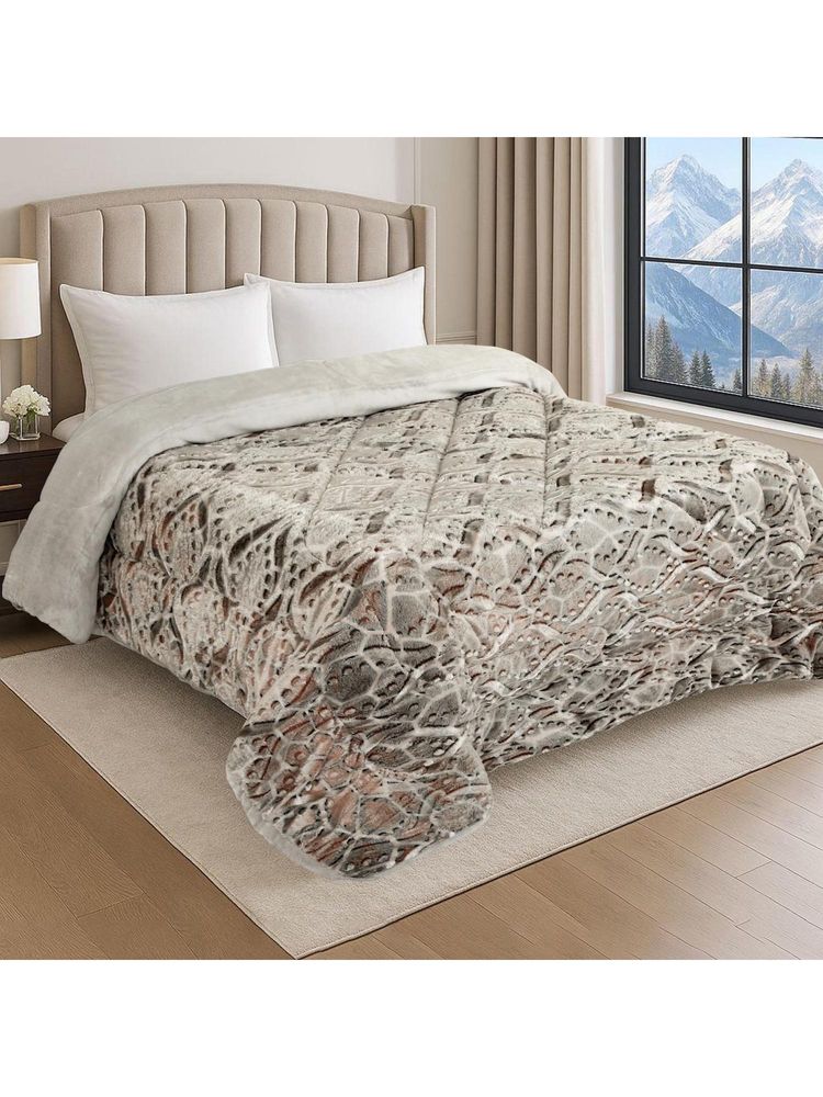 Signature Panther Double Bed Winter Quilt - Grey-image-5