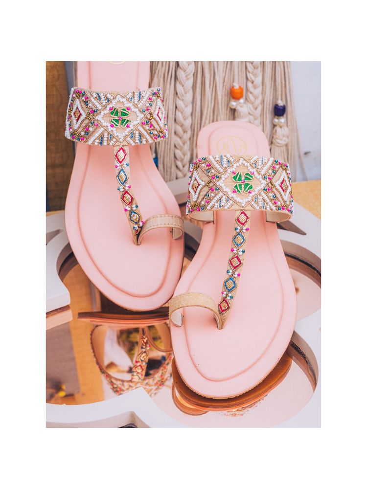 NR BY NIDHI RATHI Embellished Multi-Color Kolhapuris