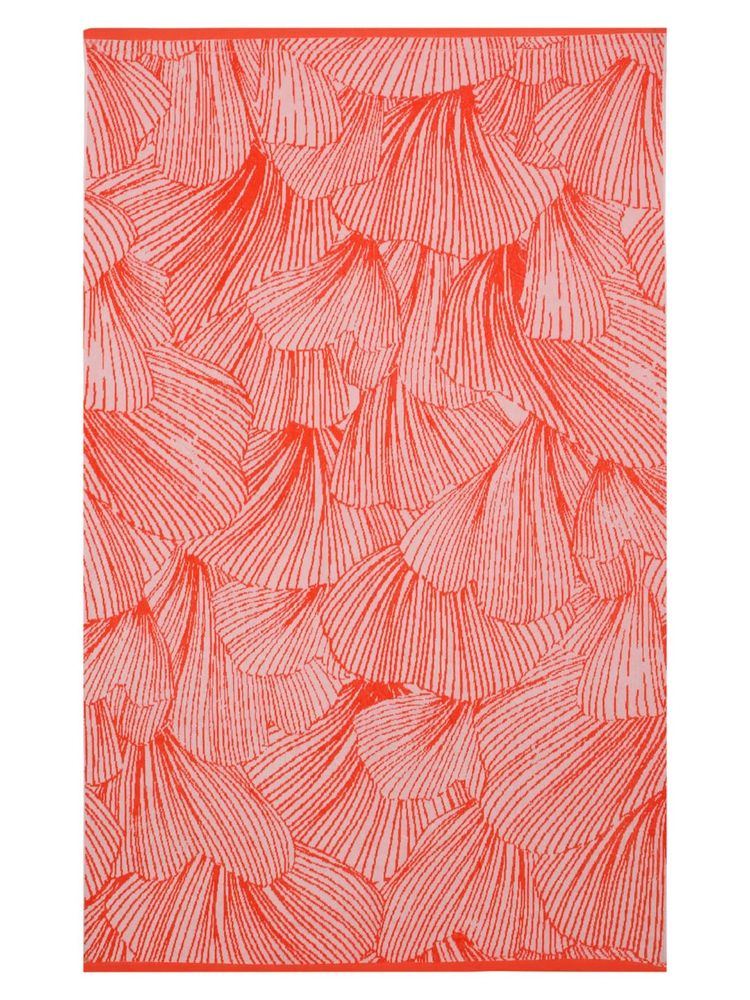Creeva Ginkgo Leaf Beach Towel Red & Pink-picture-12
