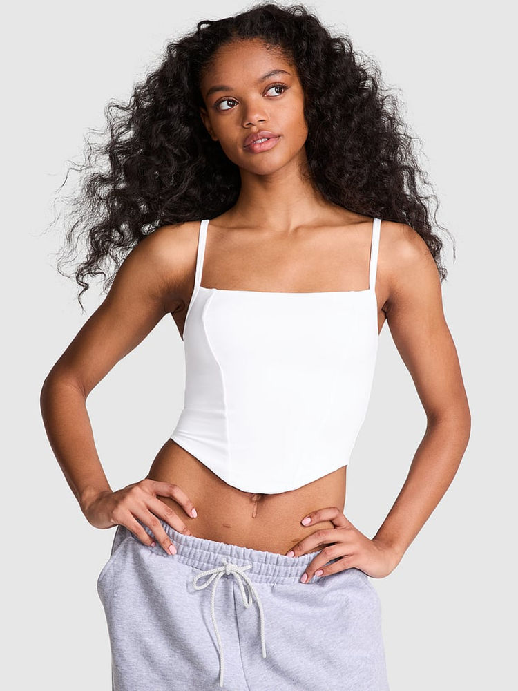 Victoria's Secret Pink Base White Stretch Bralette (S DD)-image-11