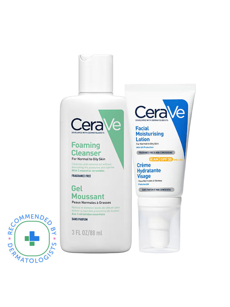 CeraVe Facewash & AM Moisturizing Lotion with SPF 30 Combo - Morning Routine for Oily Skin-image-12