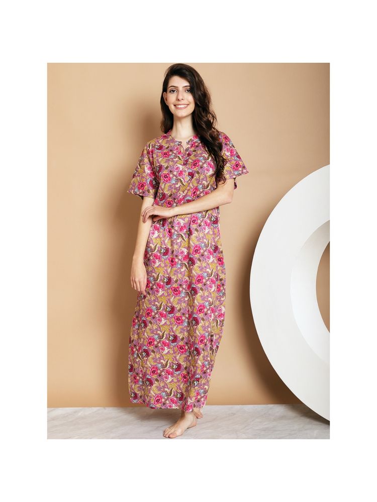 Indreams Printed Maxi Nightdress-image-3