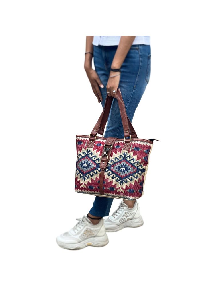 Mona B Women Multi-Color Canvas Handbag-picture-12