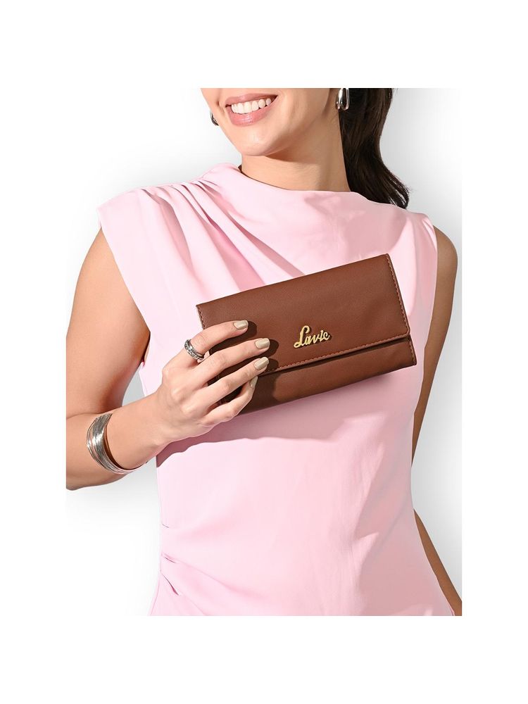 Lavie Women Tan 3 Fold Wallet (L)