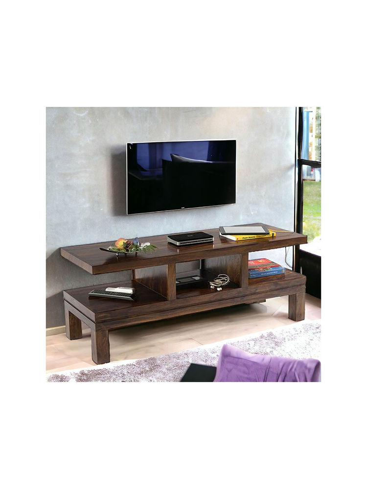 Ikiriya Allen Sheesham Wood TV Entertainment Unit in Mahogany Finish (1 Year Warranty)-picture-2