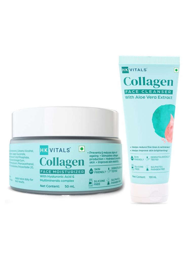 HealthKart By HK Vitals Collagen Face Moisturizer + Face Cleanser For All Skin Types (Set Of 2)-picture-10