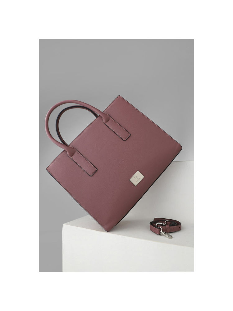 Allen Solly Women Pink Formal Handbag with Detachable Strap-picture-26