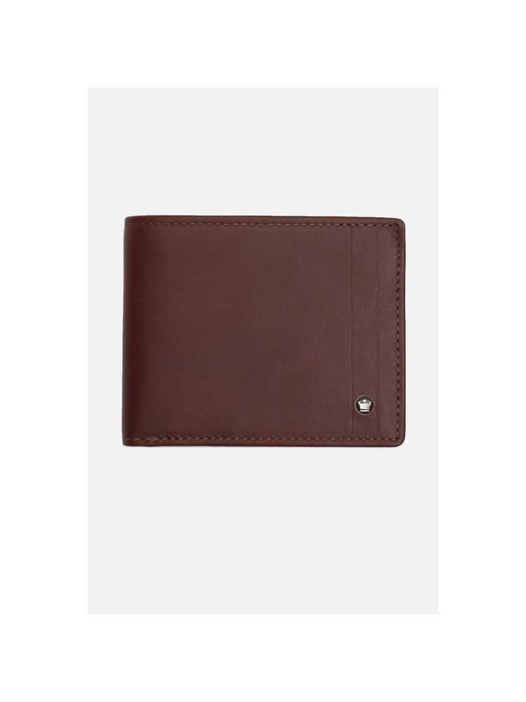 Louis Philippe Men Brown Solid Leather Wallet-picture-12