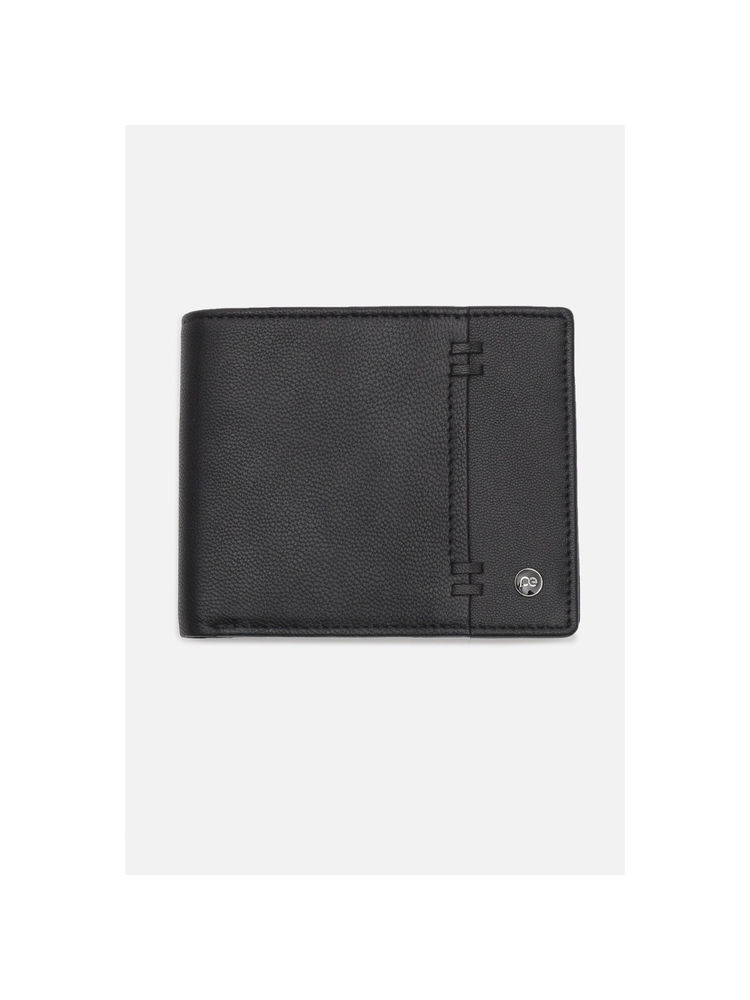 Peter England Men Black Textured Leather Wallet-picture-27