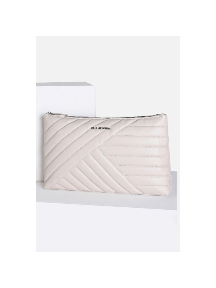 Van Heusen Women Off White Solid Casual Pouch-image-24