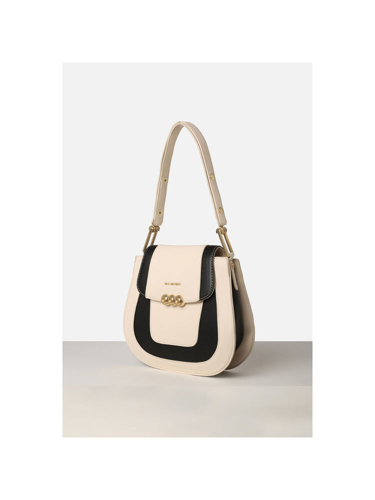 Van Heusen Women Beige Colorblock Casual Sling Bag-image-30