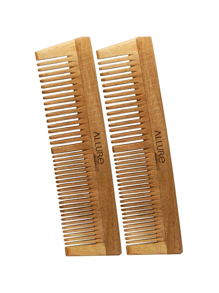 Allure Wooden Neem Comb CR-01 - Pack of 2-picture-35