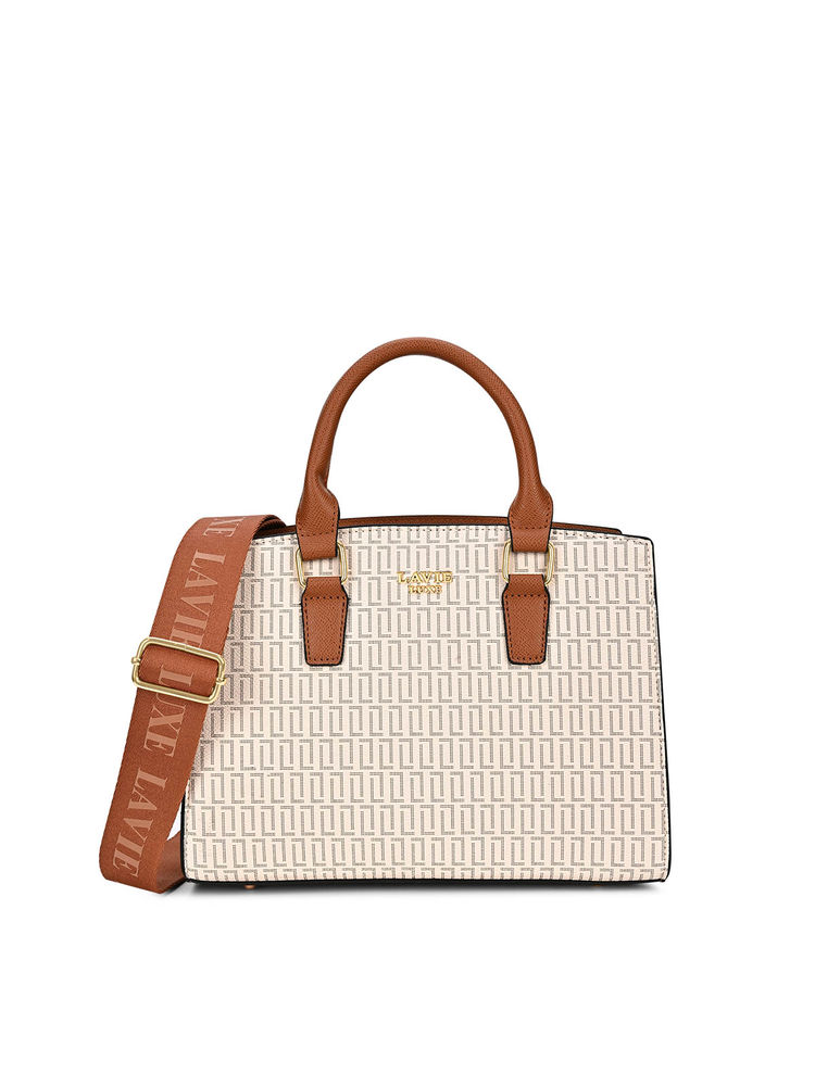 Lavie Luxe Mono Elly25 Off White Printed Hand Bag with Detachable Strap-picture-13