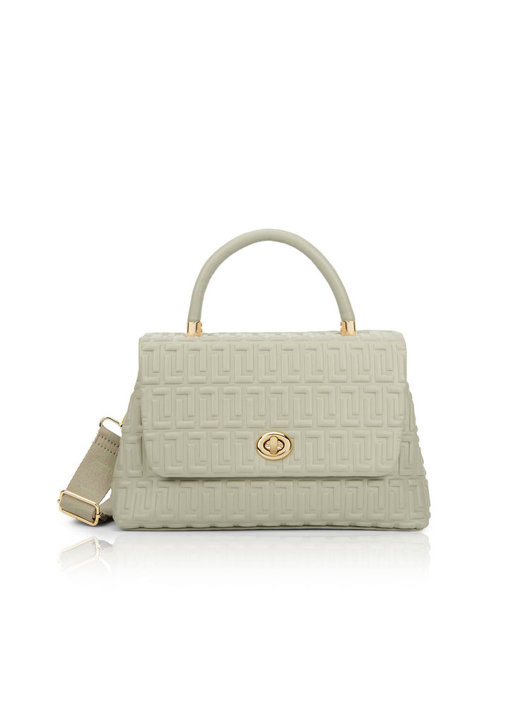 Lavie Luxe Chaney Green Textured Satchel Bag with Detachable Strap-picture-25