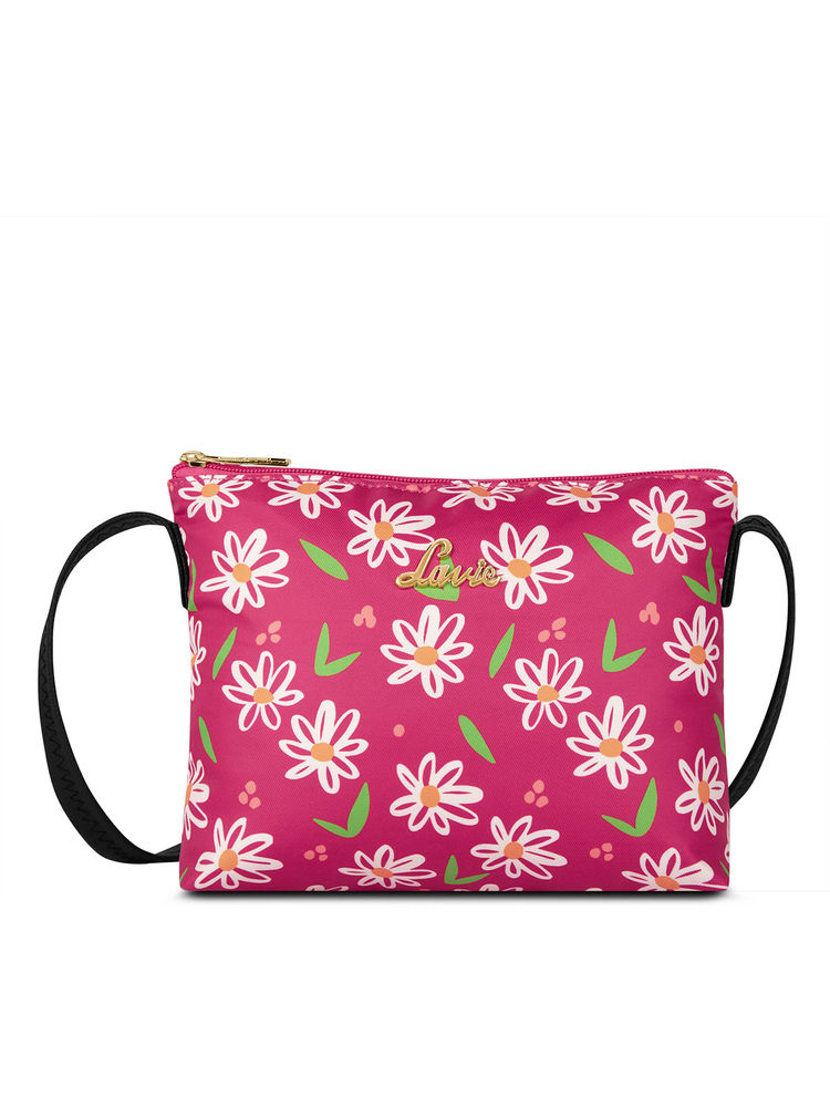 Lavie Tessie Floral Pink Polyester Pouch-image-9