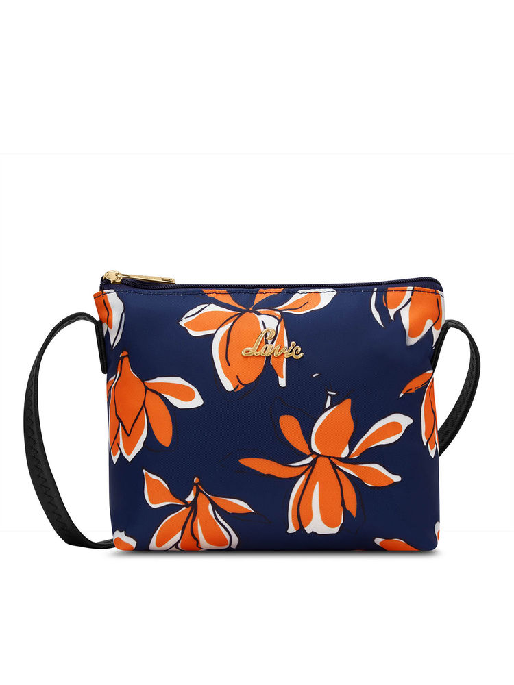 Lavie Tessie Bloom Navy Blue Polyester Pouch-picture-34