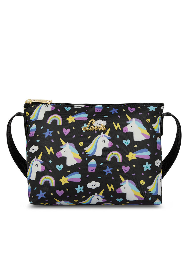Lavie Tessie Unicorn Purple Polyester Printed Pouch-picture-20
