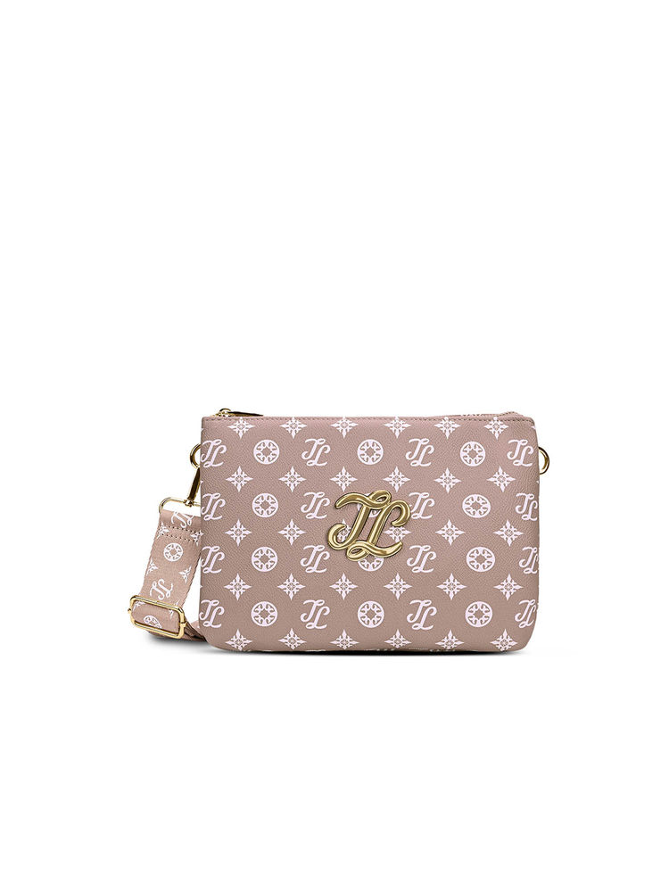Lavie Signature Mono Oak Pink Printed Sling Bag-picture-14