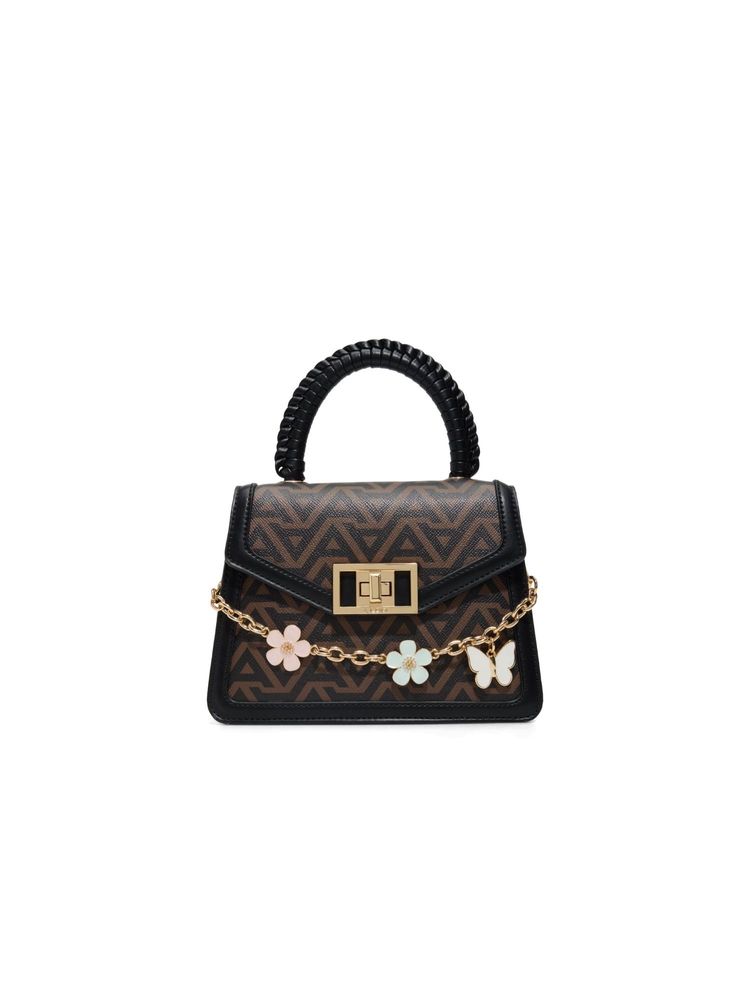 Aldo LINDSAY Brown Women Top Handle Handbag With Detachable Strap