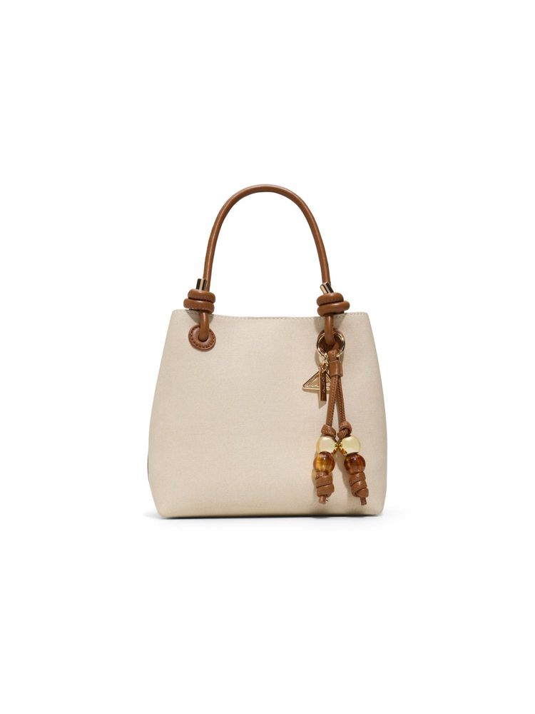 Aldo EVALILLY Beige Women Satchel Bag With Detachable Strap & Charm-image-37