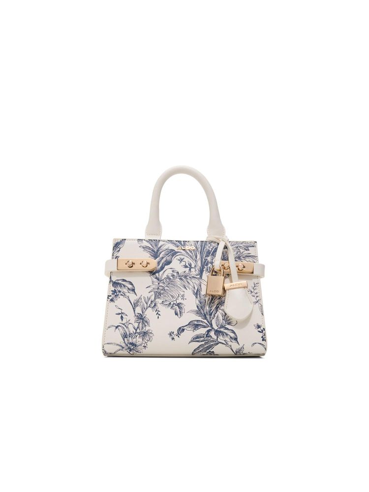 Aldo LISBON White Women Satchel Bag With Detachable Strap & Charm-picture-25