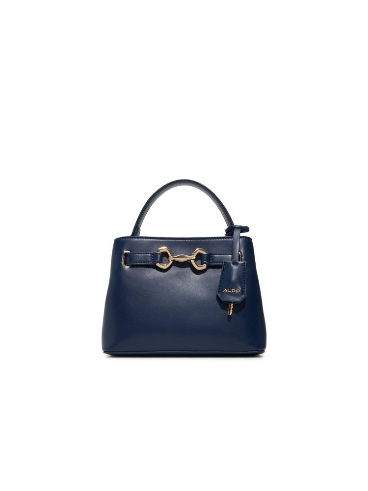 Aldo MARINIA Navy Blue Women Satchel Bag With Detachable Strap & Charm-picture-19