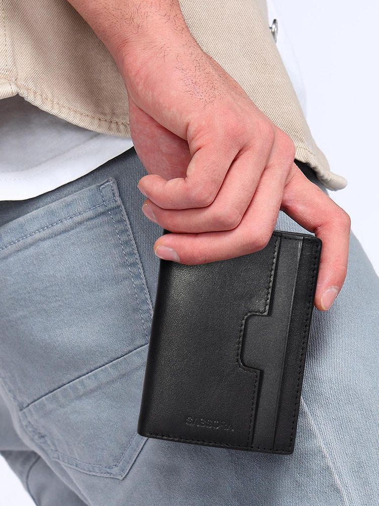 Sassora Genuine Leather RFID Blocking High Capacity Bifold Wallet (M)-picture-15